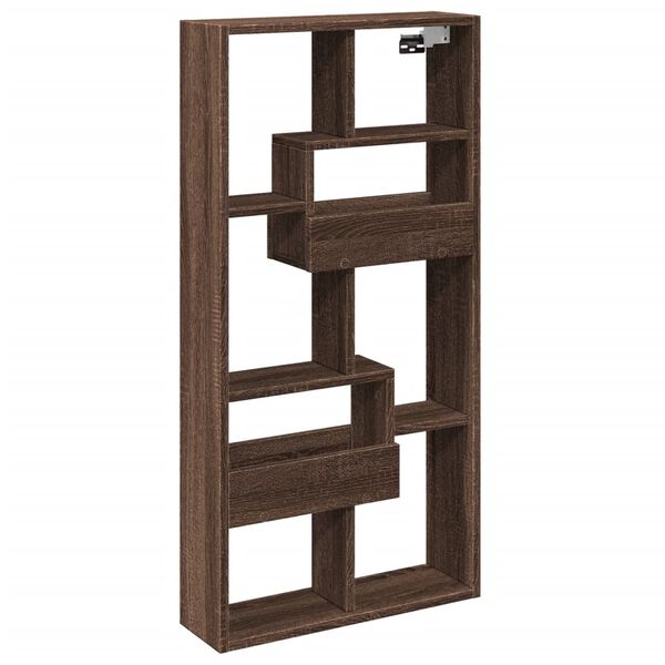 vidaXL Szafka wisząca, brązowy dąb, 50x15x100 cm