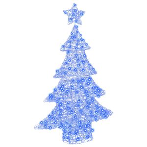 vidaXL Choinka 100 LED niebieski 120 cm Akryl
