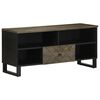 vidaXL Szafka pod telewizor, czarna, 100x33x46 cm, lite drewno mango