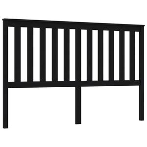 vidaXL Wezgłowie ł&oacute;żka, czarne, 166x6x101 cm, lite drewno sosnowe