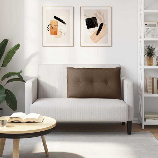 vidaXL Poduszka na plecy Brązowy 80 x 19 x 50 cm tkanina