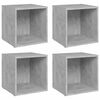 vidaXL Szafki pod TV, 4 szt., szarość betonu, 37x35x37 cm