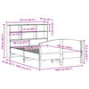 vidaXL Łóżko z regałem, bez materaca, 135x190 cm, drewno sosnowe