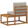 vidaXL Sofa końcowa na zewnątrz z poduszką Naturalny 91 x 63 x 73 cm