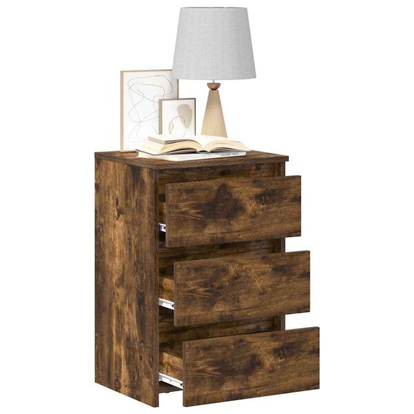 vidaXL Szafki nocne, 2 szt., przydymiony dąb, 40x35x62,5 cm