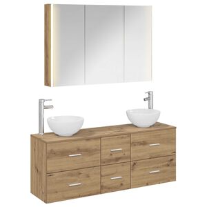 vidaXL Zestaw mebli łazienkowych 4 pcs Dąb artisan