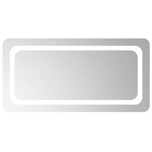 vidaXL Lustro łazienkowe LED przezroczysty 80 x 40 cm szkło hartowane