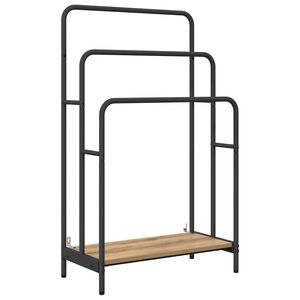 vidaXL Wieszak na ubrania z p&oacute;łką Dąb rzemieślniczy 60 x 30 x 100,5 cm