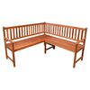 vidaXL Narożna ławka ogrodowa z poduszkami, 150 cm, drewno akacjowe