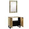 vidaXL Zestaw mebli łazienkowych 2 pcs Brązowy Materiał drewnopochodny
