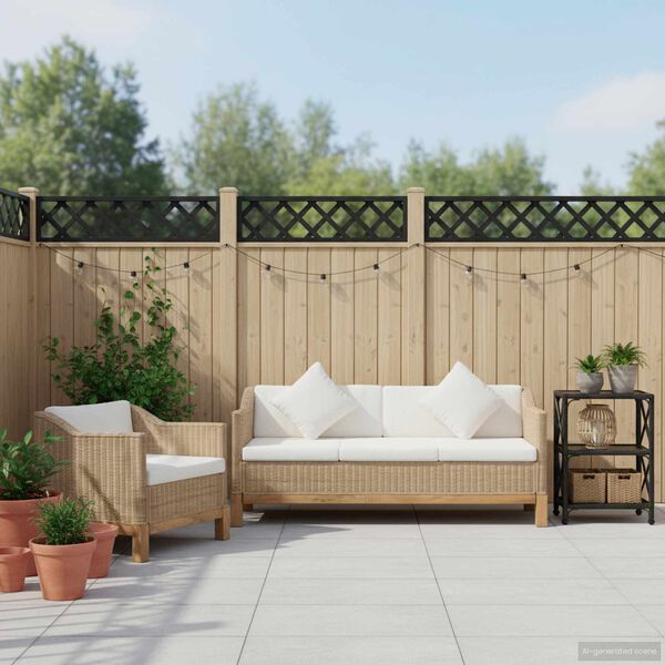 vidaXL 2-częściowy zestaw wypoczynkowy z poduszkami, naturalny rattan