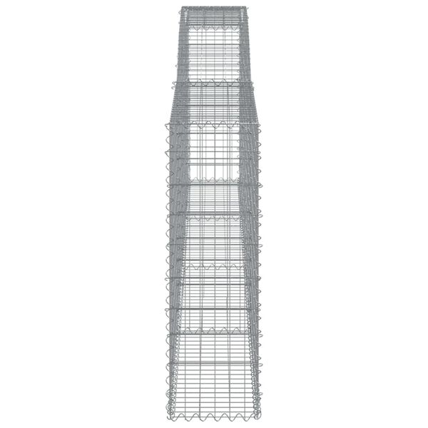 vidaXL Łukowaty kosz gabionowy, 400x30x100/120cm, galwanizowane żelazo