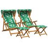 vidaXL Fotel ogrodowy 4 pcs 3 Pozycja Lite Drewno Eukaliptusowe
