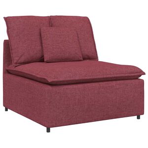 vidaXL Modułowy moduł centralny sofy z poduszkami Wino czerwone 100 cm