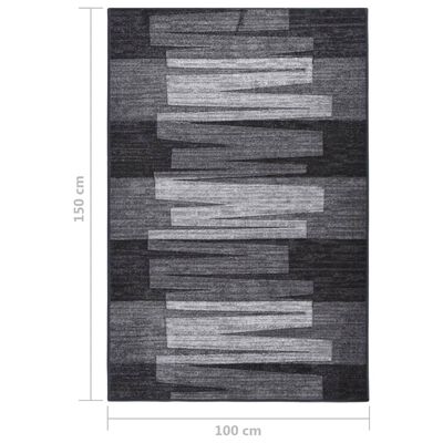 vidaXL Bieżnik dywanowy, antracytowy, 100x150 cm, antypoślizgowy