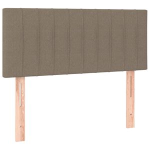 vidaXL Zagł&oacute;wek do ł&oacute;żka, taupe, 90x5x78/88 cm, tkanina