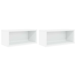 vidaXL Stojak na płyty CD 2 szt. Biały 40 x 17 x 17 cm