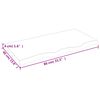 vidaXL Półka, 80x40x(2-4) cm, surowe lite drewno dębowe