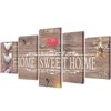 vidaXL Zestaw obraz&oacute;w Canvas 100 x 50 cm Sweet Home