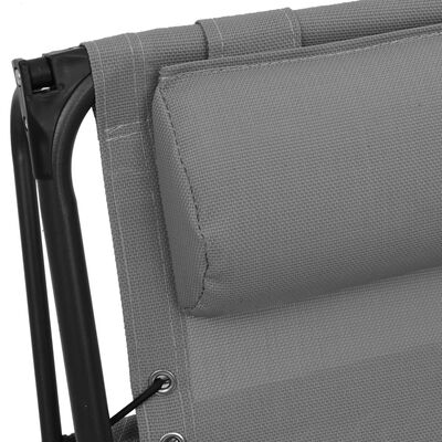 vidaXL Składane krzesła tarasowe, 2 szt., tworzywo textilene, szare