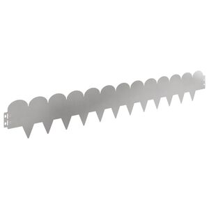 vidaXL Krawężnik do trawnika 10 szt. 103 x 15 cm Stal srebrny