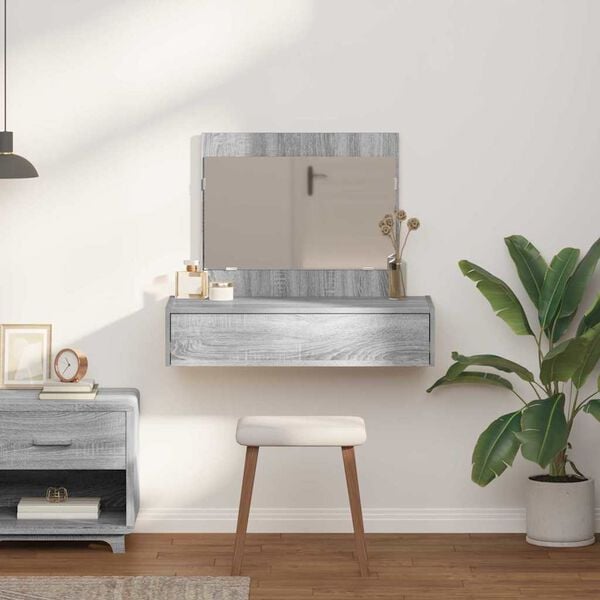 vidaXL Toaletka Szary 83 x 40 x 70 cm Materiał drewnopochodny