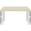 vidaXL Altana przyścienna, 3x4 m, kremowa, tkanina