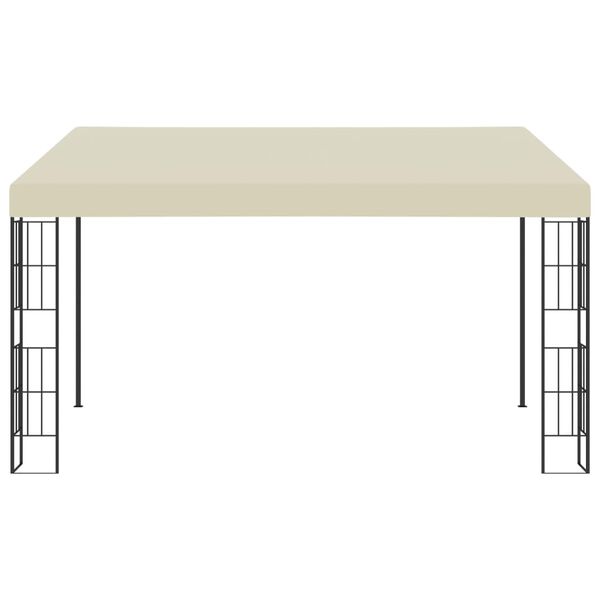 vidaXL Altana przyścienna, 3x4 m, kremowa, tkanina