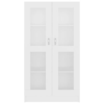 vidaXL Witryna, biała, 82,5 x 30,5 x 150 cm, płyta wiórowa