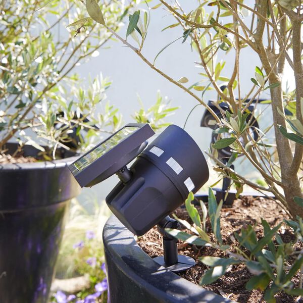 Luxform Inteligentna, hybrydowa lampa solarna Montana LED, czarna