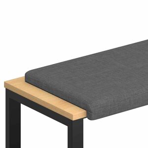 vidaXL Poduszka na ławkę tkanina ciemnoszary Głębokość 35 cm