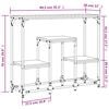 vidaXL Stolik konsolowy, przydymiony dąb, 89,5x28x76 cm
