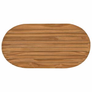 vidaXL Blat stołu 80 x 40 x 3,5 cm Owalny Lite drewno teakowe