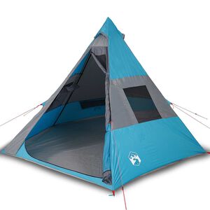 vidaXL Namiot turystyczny, tipi, 7-os., niebieski, wodoszczelny