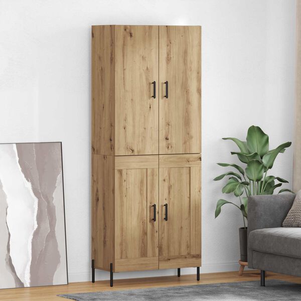 vidaXL Highboard Dąb rzemieślniczy 69,5 x 34 x 180 cm