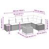 vidaXL Zestaw Sof na Ogr&oacute;d z poduszką 6 pcs Czarny Polirattan