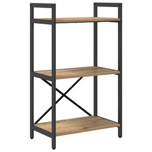 vidaXL P&oacute;łka na książki 3 poziom&oacute;w 56 x 34 x 96 cm Drewno inżynieryjne