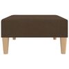 vidaXL 2-osobowa kanapa z podnóżkiem, brązowa, tapicerowana tkaniną