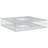 vidaXL Podniesione ł&oacute;żko gabionowe 100 x 100 x 20 cm Srebrny