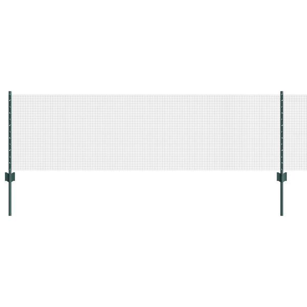 vidaXL Ogrodzenie z słupkiem Zielony 0,6 x 100 m Stal i PVC