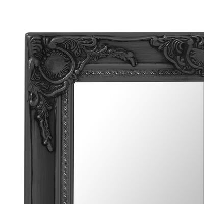 vidaXL Lustro ścienne w stylu barokowym, 60x60 cm, czarne