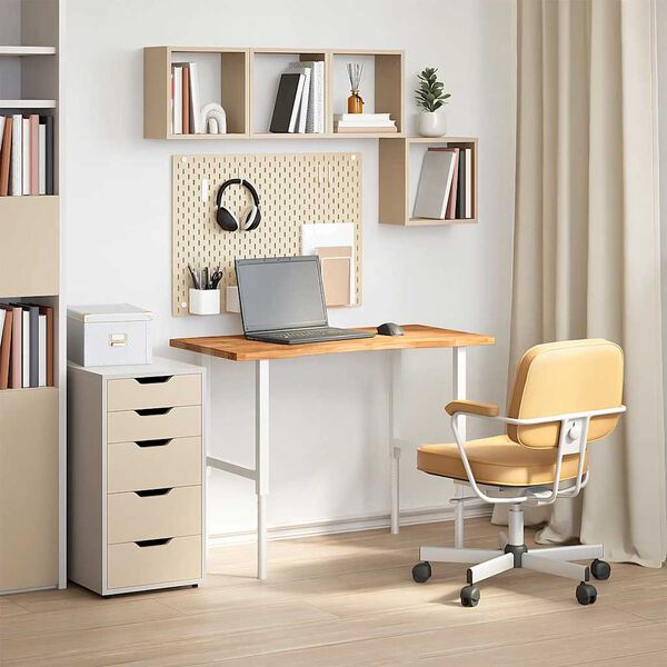 vidaXL Blat biurka, jasnobrązowy, 100x50x2,5 cm, lite drewno dębowe