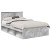 vidaXL Ramka ł&oacute;żka Betonowy 120 x 190 cm Lite drewno sosnowe