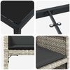 vidaXL Zestaw do jadalni w ogrodzie 5 pcs Jasnoszary polirattan