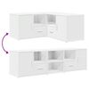 vidaXL Szafka narożna, biała, 160x40x45 cm, materiał drewnopochodny