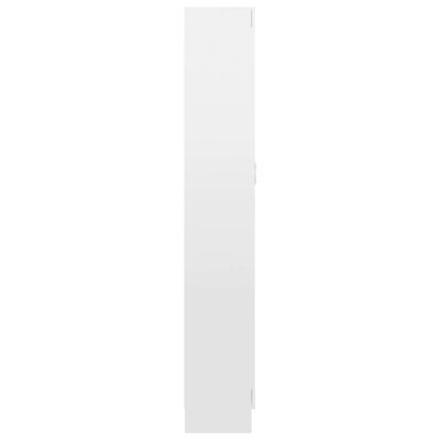 vidaXL Szafka na książki, biała, wysoki połysk, 82,5x30,5x185,5 cm