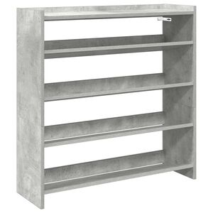 vidaXL P&oacute;łka na buty, betonowa szarość, 80x25x81 cm