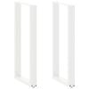 vidaXL Nogi do stołu barowego w kształcie litery U 2 szt. Białe 50x(100-101) cm Stal
