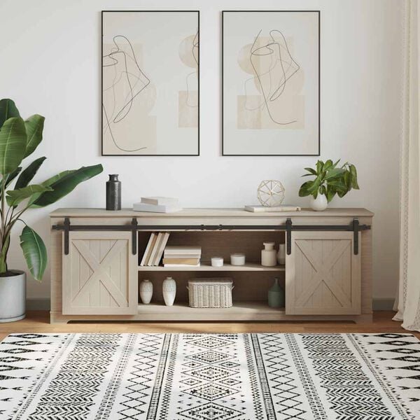 vidaXL System do drzwi przesuwnych do mebli, 183 cm, stal węglowa