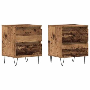 vidaXL Szafka Nocna 2 szt. Stare drewno 40 x 35 x 50 cm